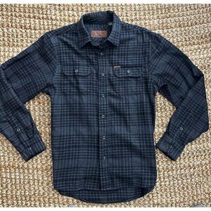 Orvis Black Plaid Casual Button Down Shirt